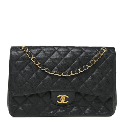 Chanel Caviar Quilted Jumbo Double Flap Black 1 of 17