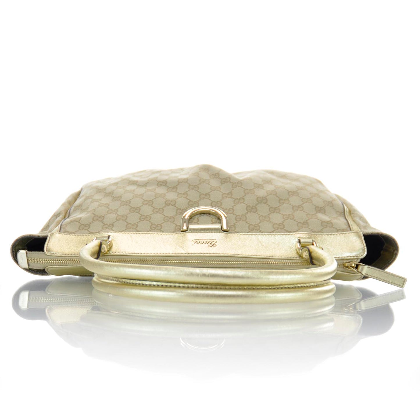 Monogram D Gold Tote Metallic Gold
