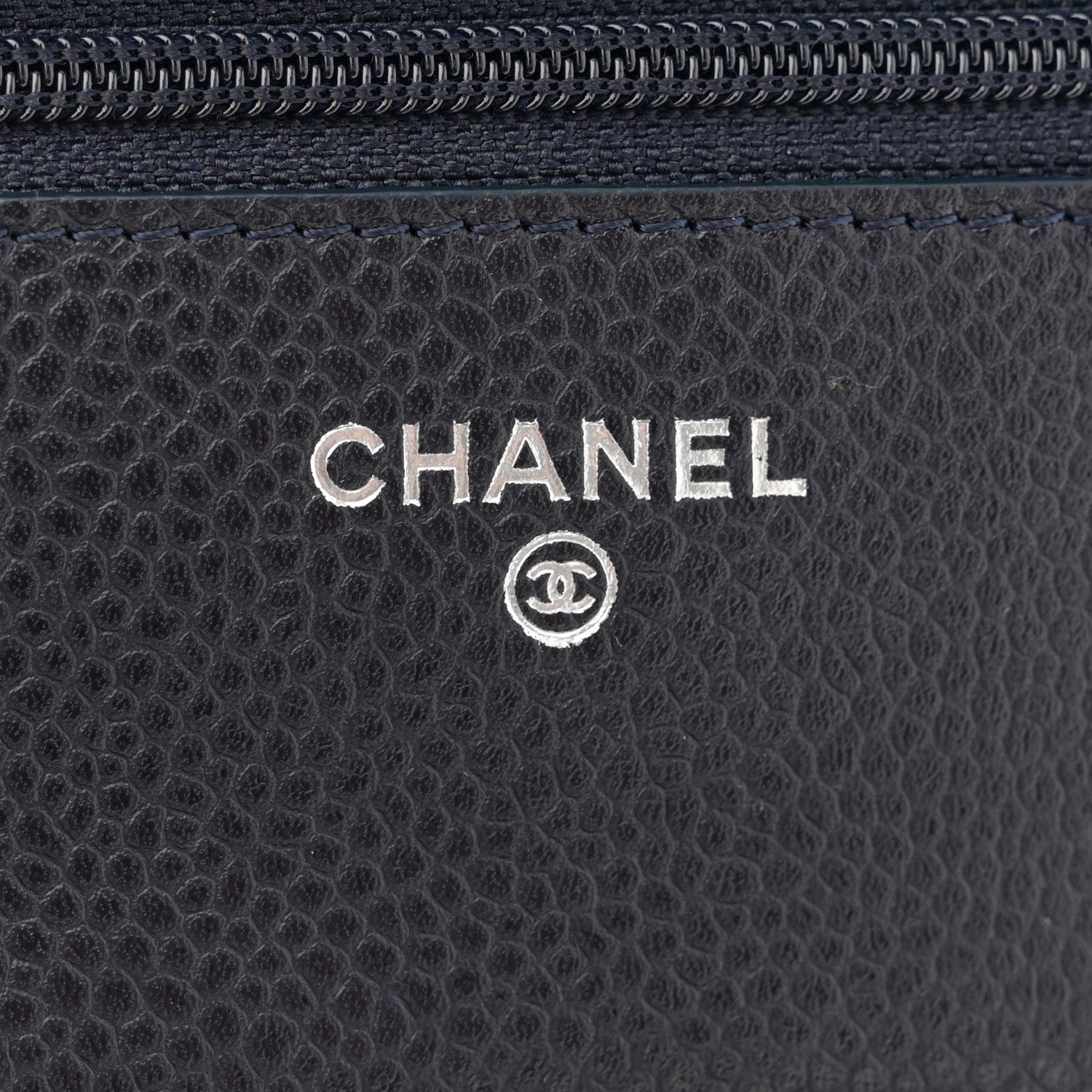 Chanel Caviar Quilted Wallet on Chain WOC Navy Blue 6 of 11