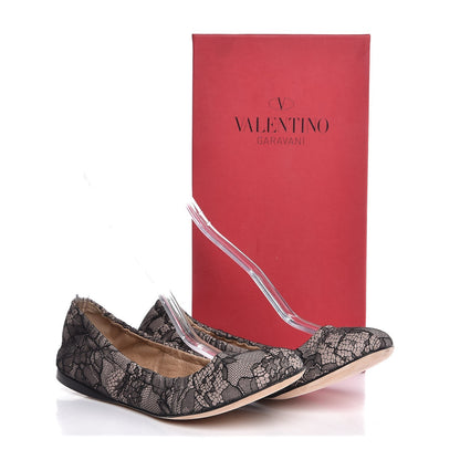 Valentino Garavani Lace Ballerina Flats 39 Black 11 of 11