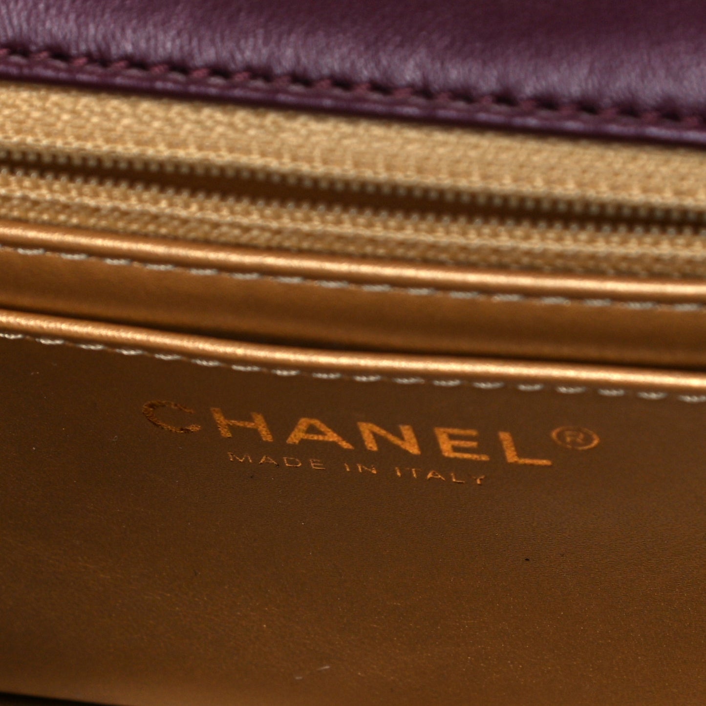 Lambskin Quilted Mini Pearl Crush Flap Burgundy