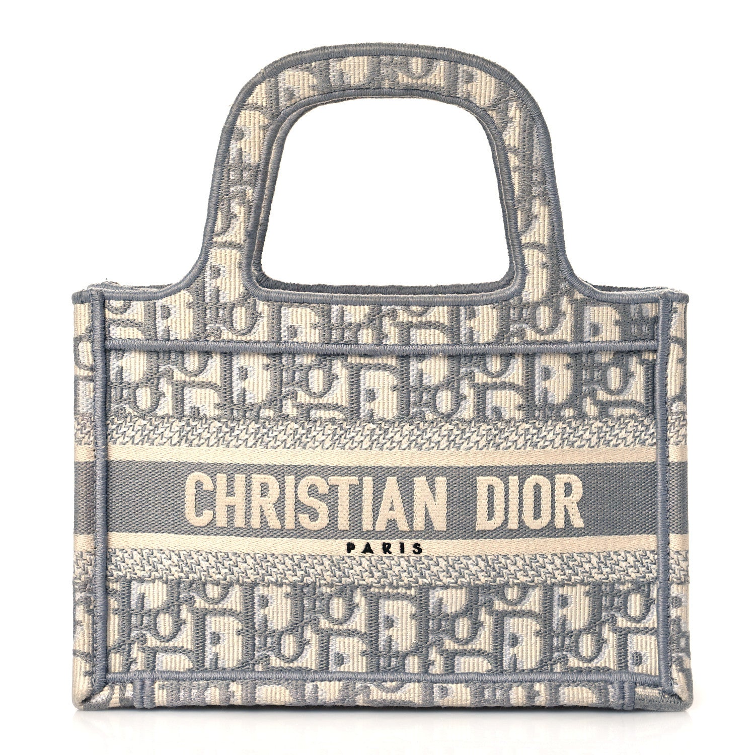 Christian Dior Oblique Mini Book Tote Grey Multicolor 1 of 10