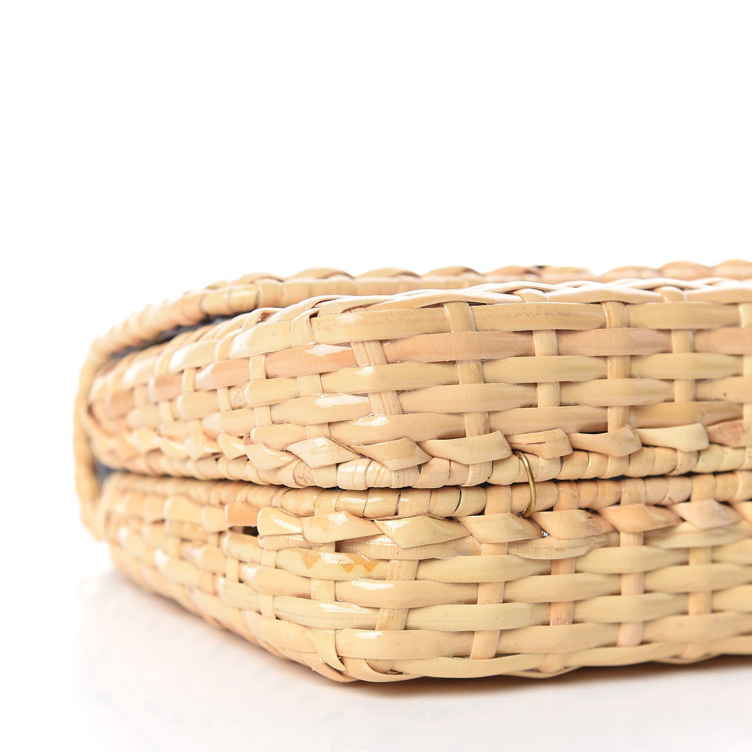Gucci Glazed Wicker Mini Cestino Shoulder Bag Natural 6 of 11