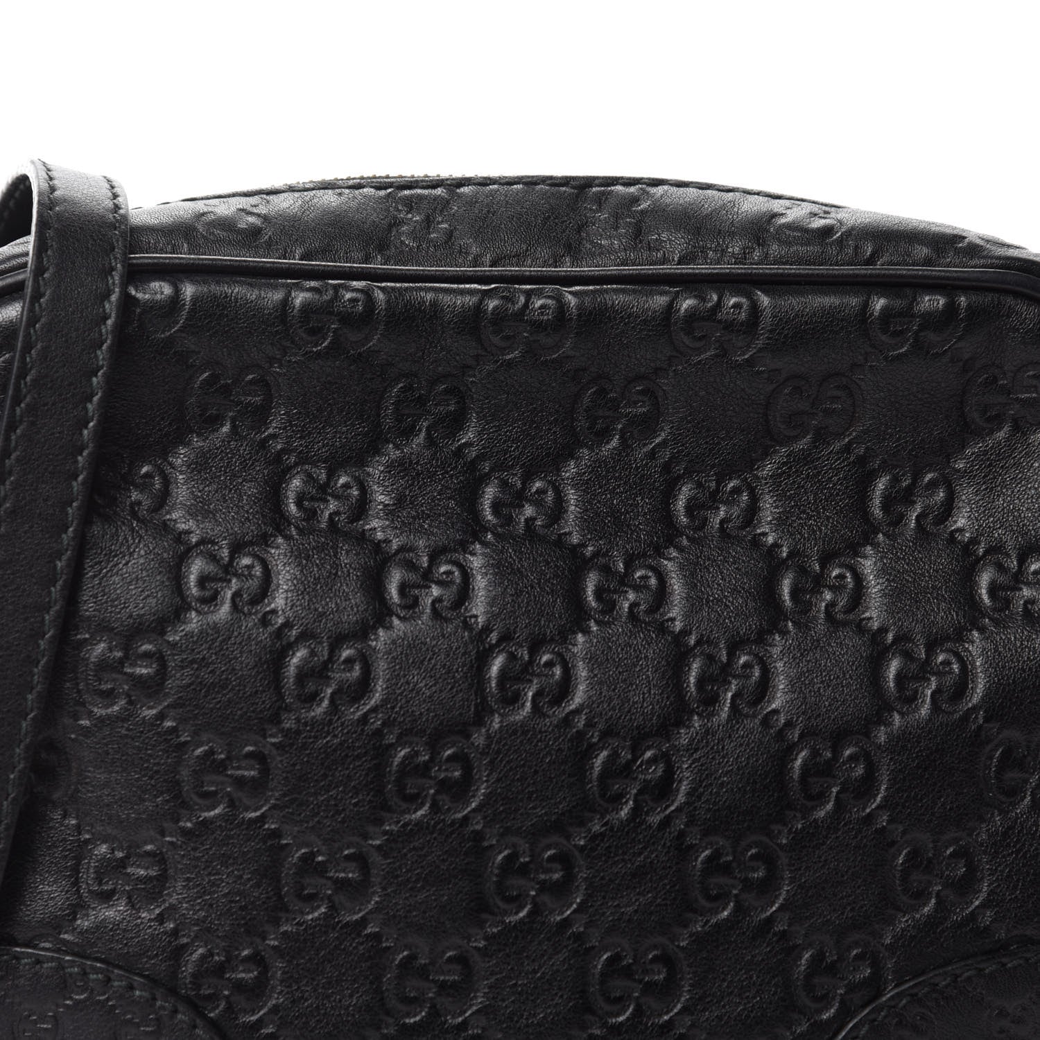 Gucci Guccissima Mini Bree Messenger Bag Black 11 of 11