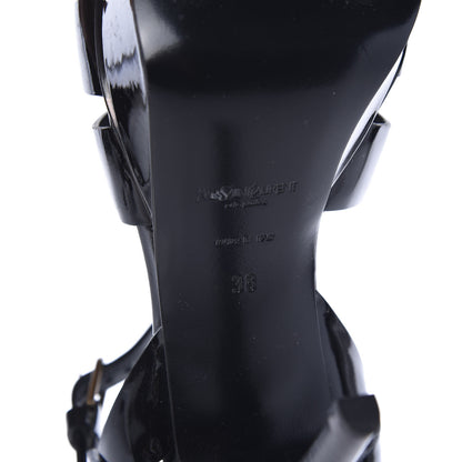 Saint Laurent Patent Tribute 75 Platform Sandals 38 Black 7 of 9
