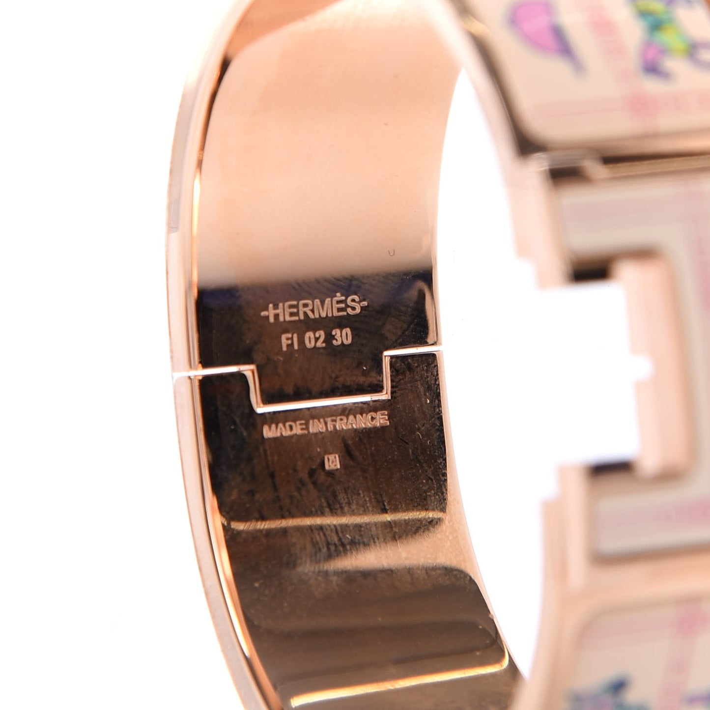 Enamel Couvertures et Tenues de Jour Wide Clic Clac H Bracelet PM Pannacotta