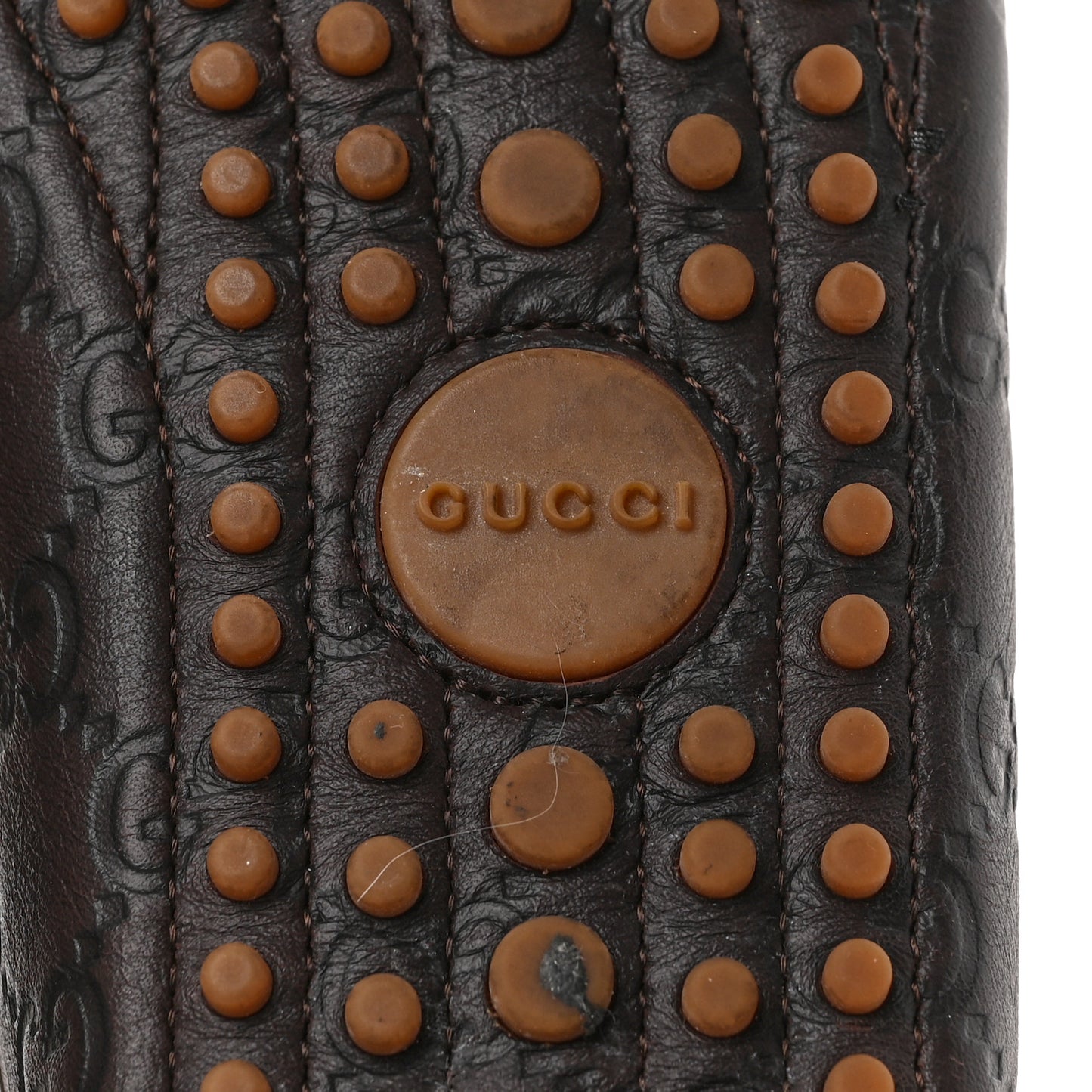 Soft Guccissima Womens Driver Loafers 36.5 Chocolate
