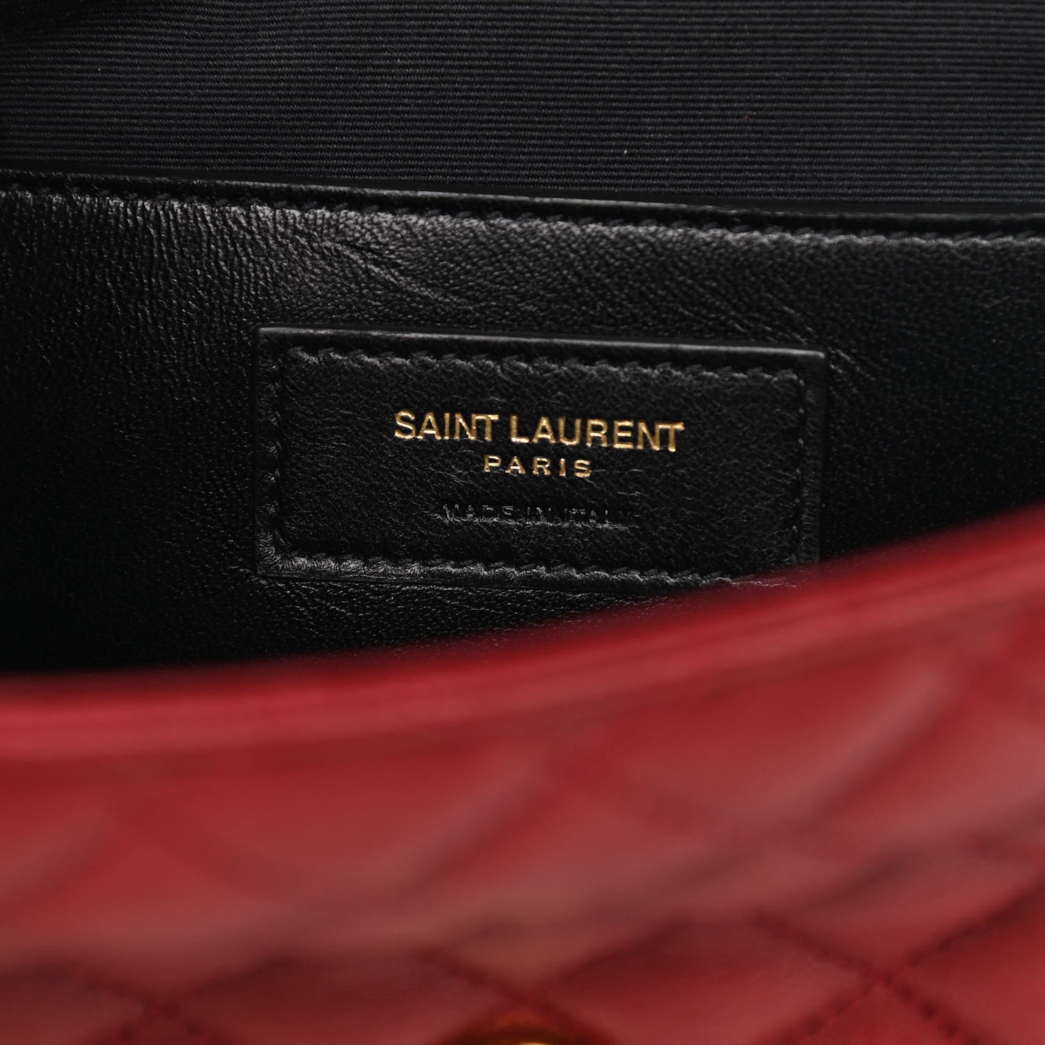 Saint Laurent Sheepskin Tri-Quilt Monogram Medium Soft Envelope Bag Red 6 of 9