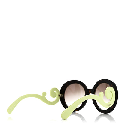 Prada Baroque SPR 27N Round Sunglasses Tortoise Green 4 of 8