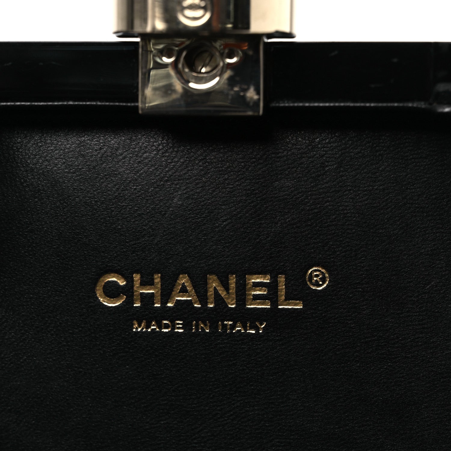 Chanel Plexiglass Perfume Bottle Clutch Black 6 of 16