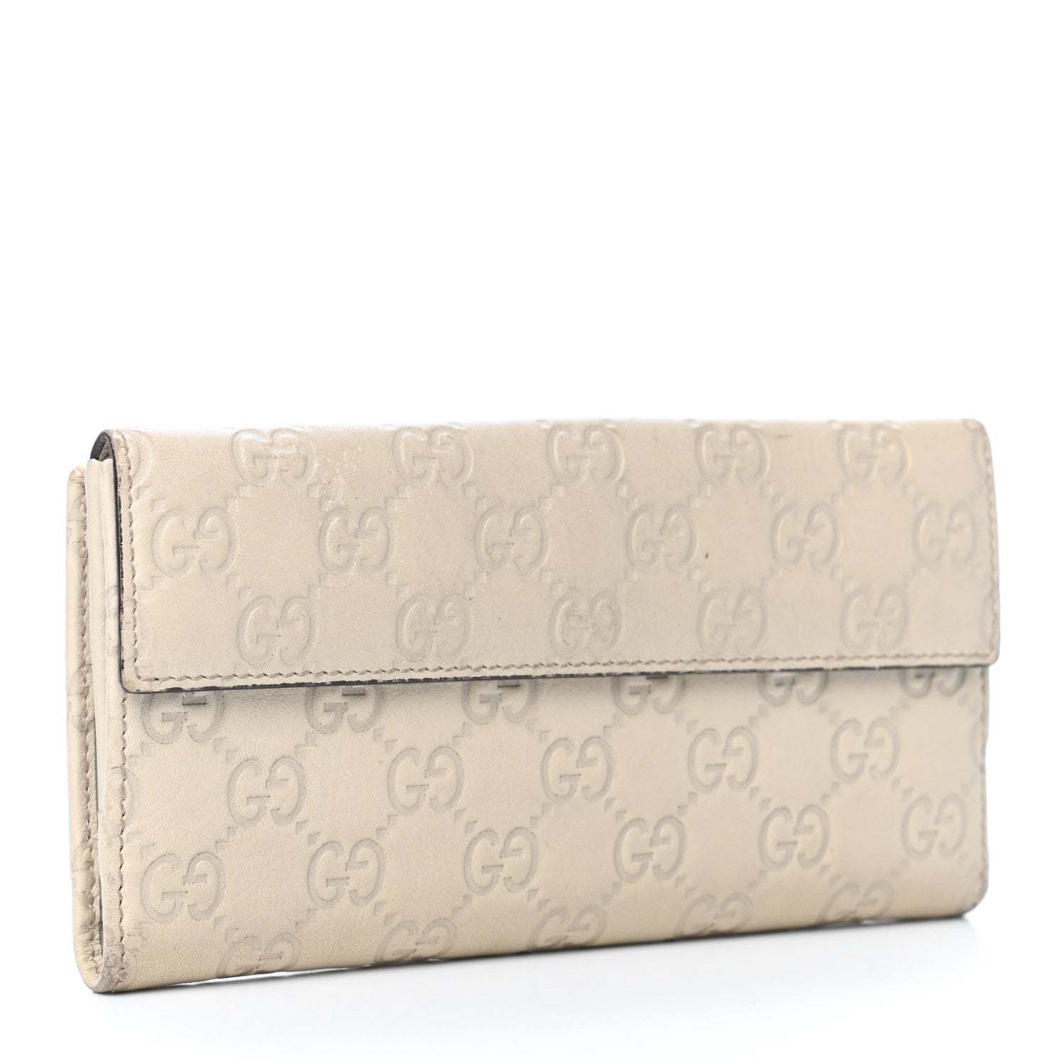 Gucci Guccissima Heart Continental Wallet Off White 3 of 11