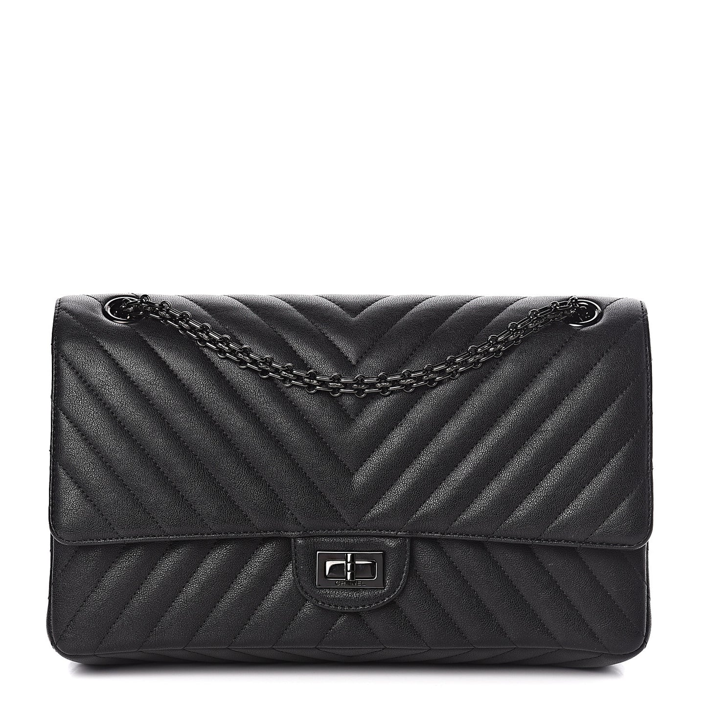 Sheepskin Chevron Quilted 2.55 Reissue 226 Flap So Black