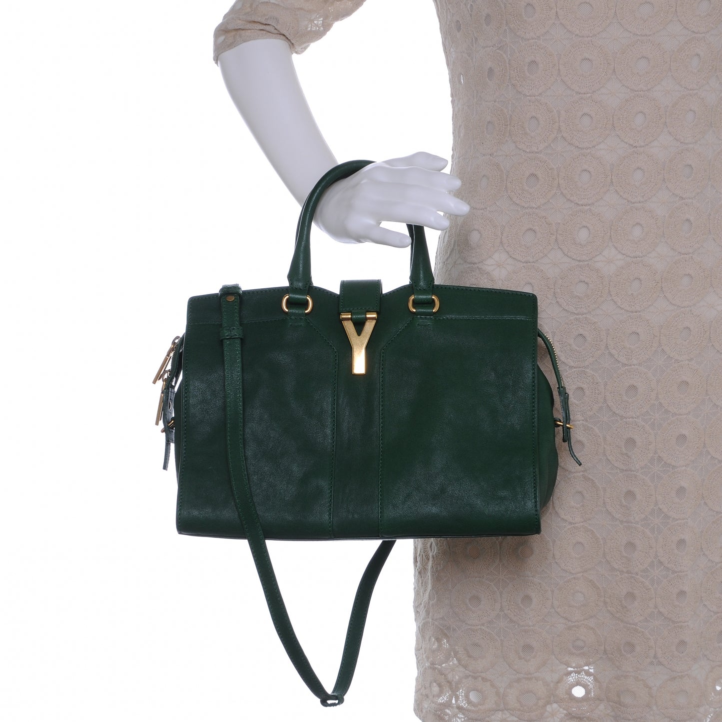Leather Mini Cabas Chyc Green
