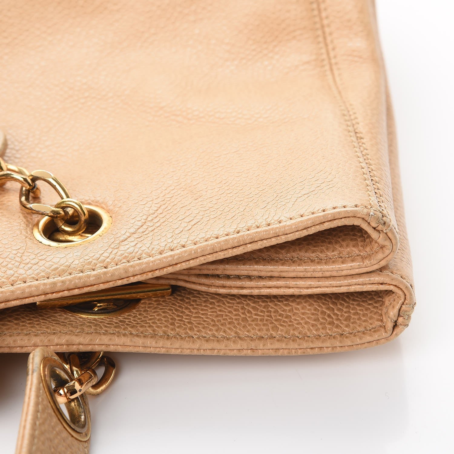 Chanel Caviar CC Shopper Tote Beige 10 of 19