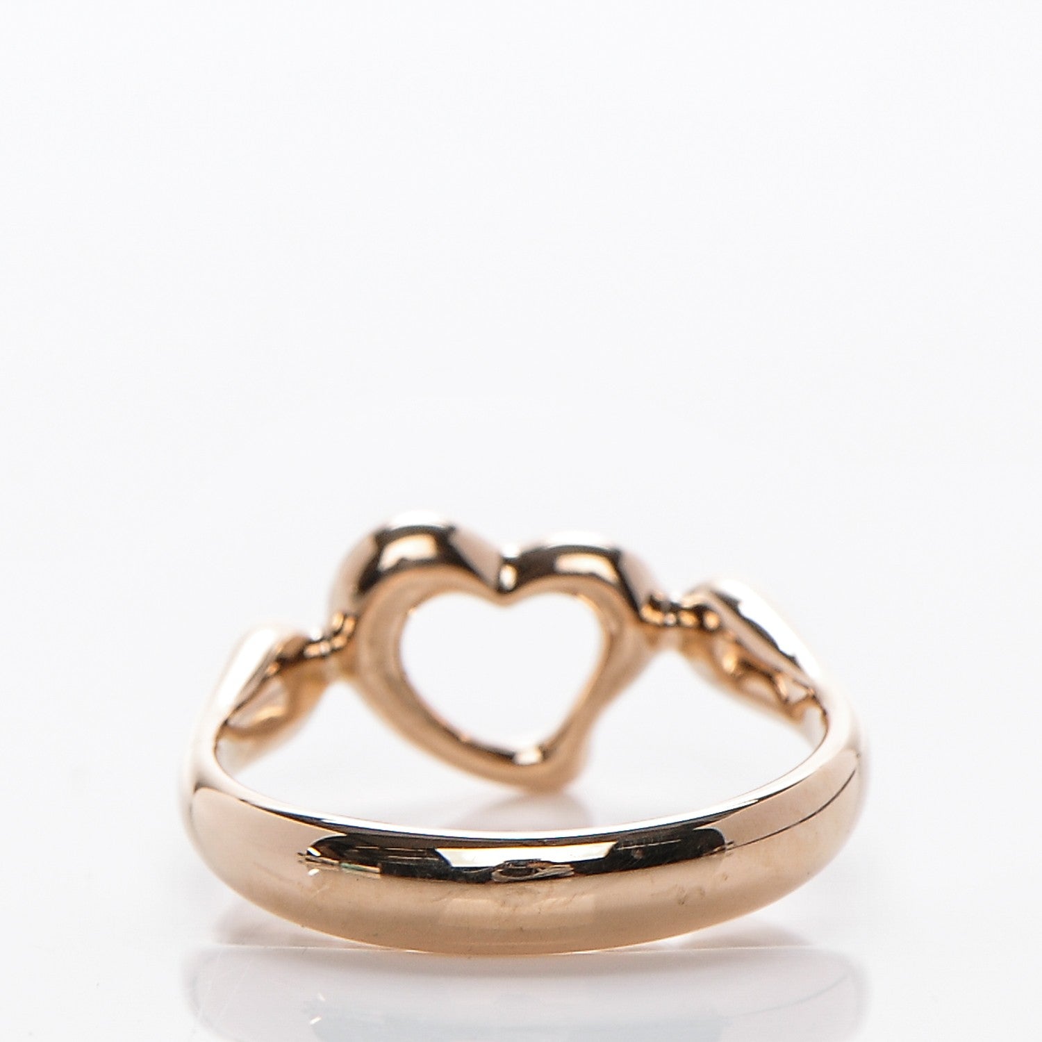 Tiffany 18K Rose Gold Elsa Peretti Mini Open Heart Ring 5 3 of 5