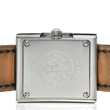 Hermes Stainless Steel Barenia 22mm Belt Quartz Watch Noir 5 of 9