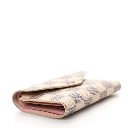 Louis Vuitton Damier Azur Victorine Wallet Rose Ballerine 4 of 6