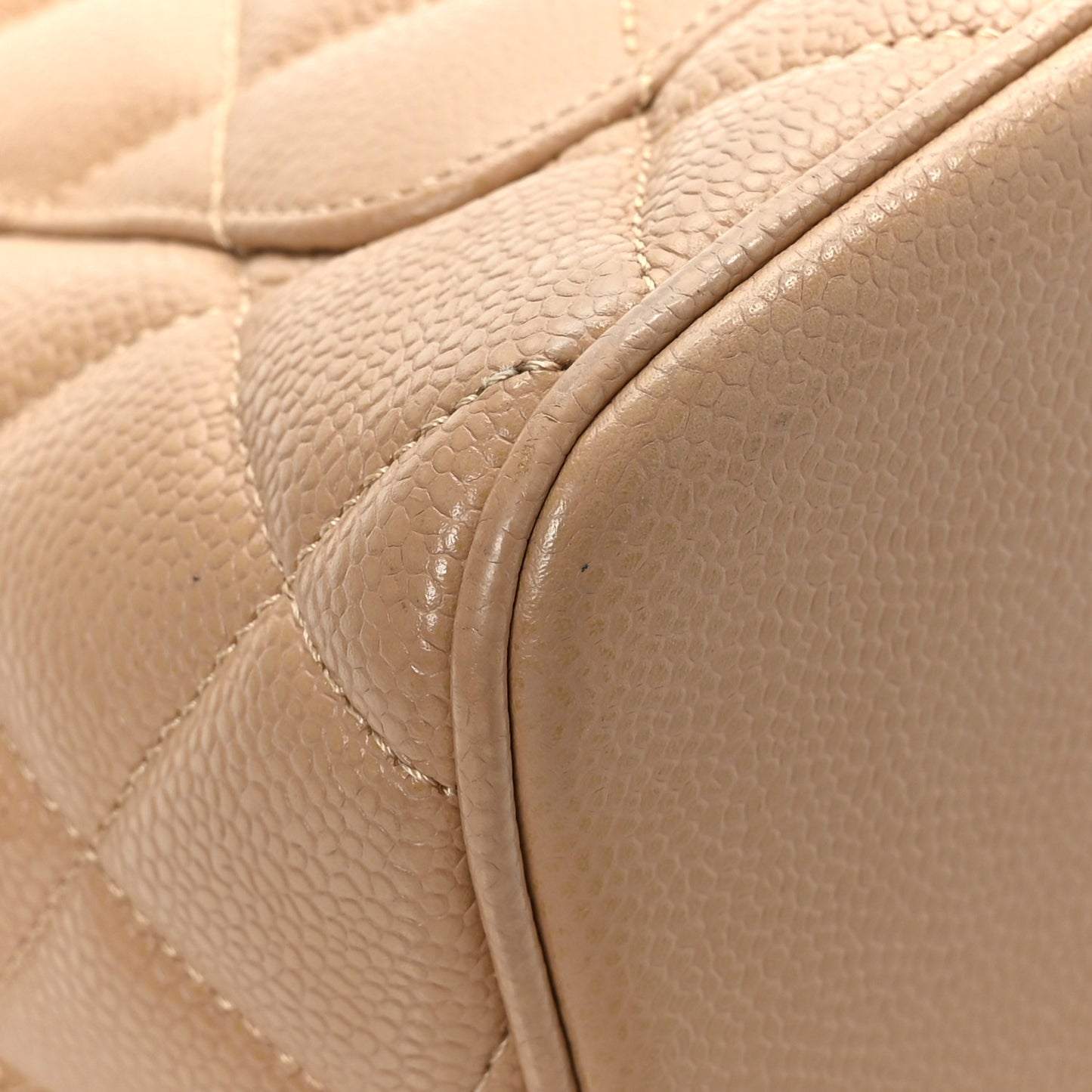 Caviar Quilted Medallion Tote Beige
