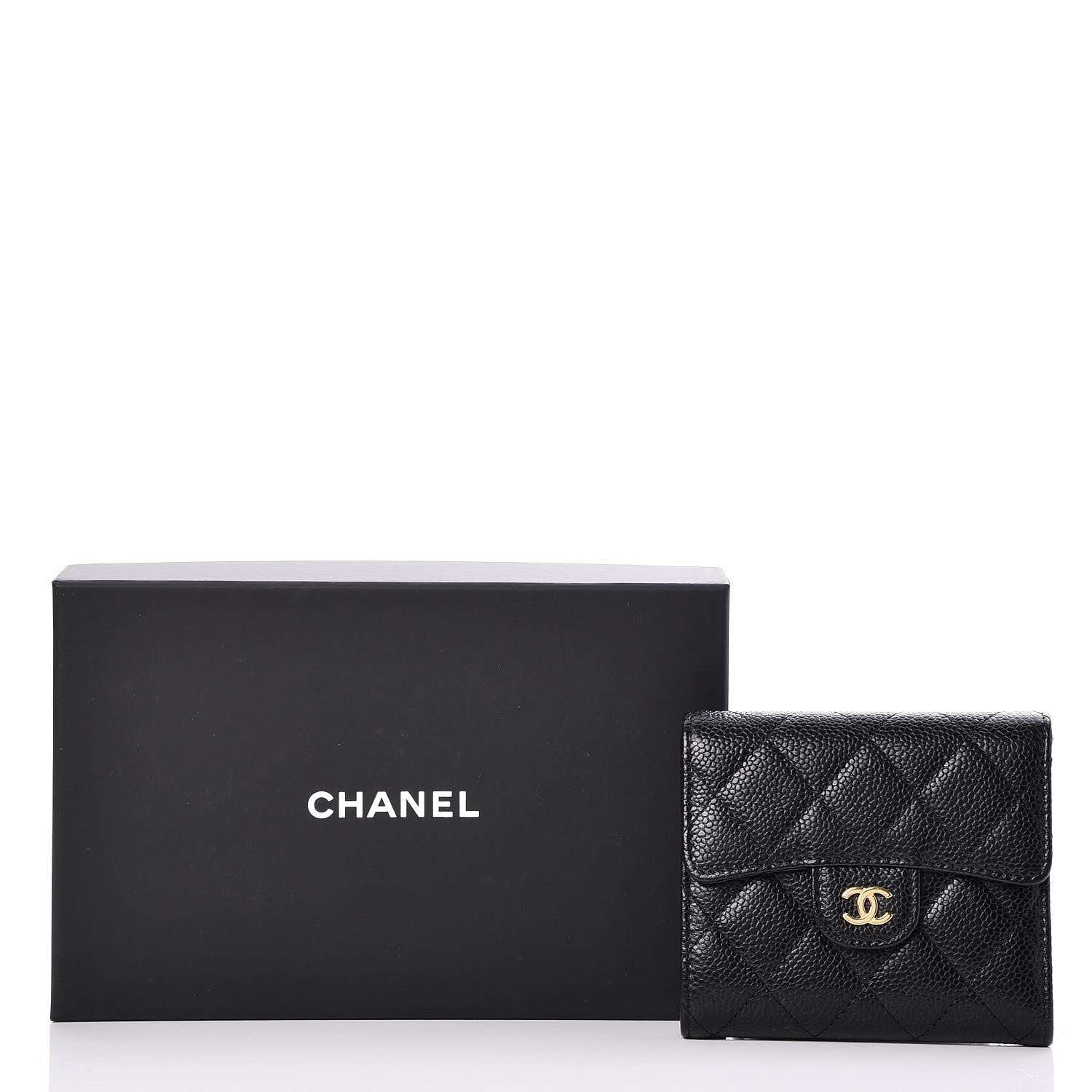 Chanel Caviar Quilted Compact Flap Wallet Black 9 of 9