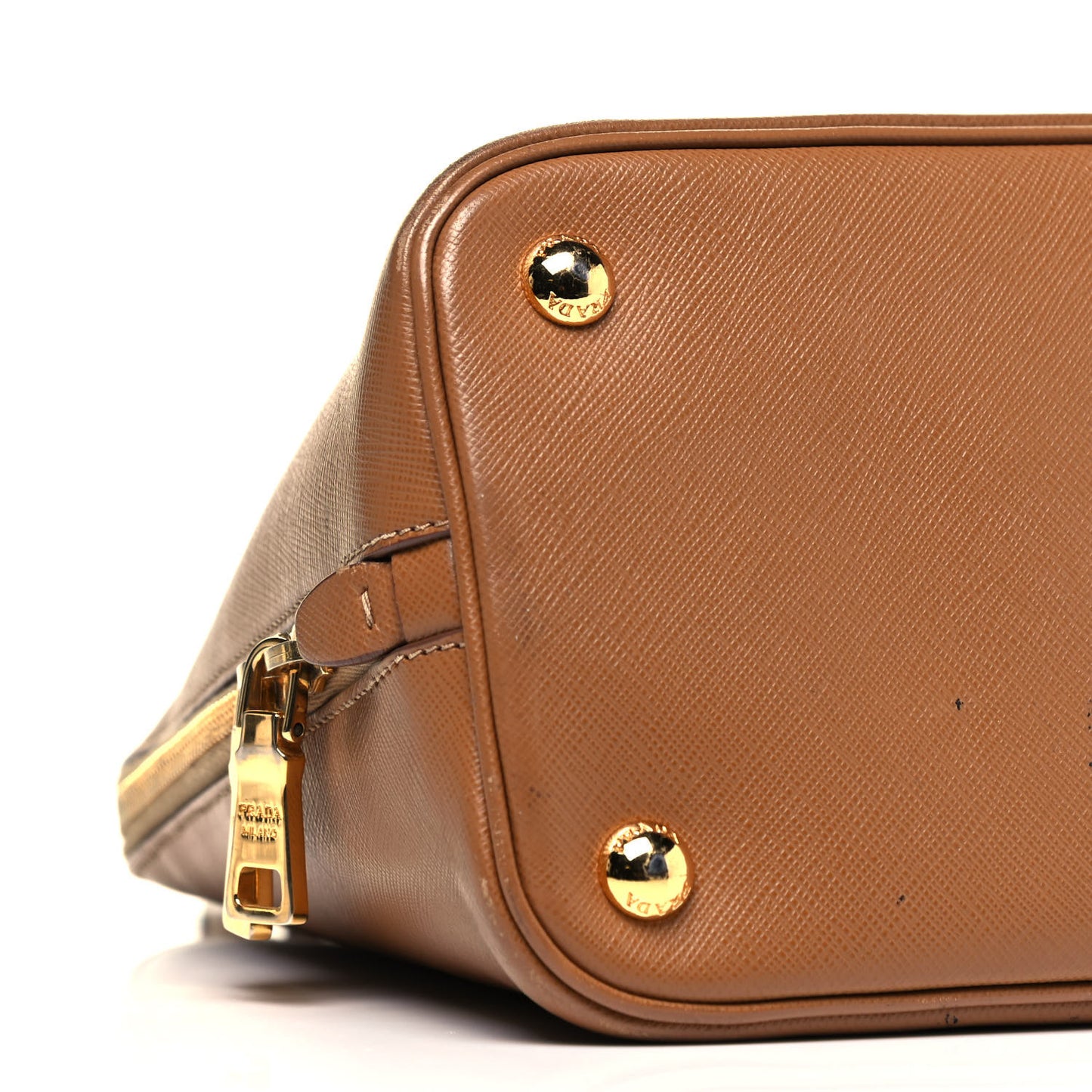 Saffiano Lux Medium Promenade Tote Caramel