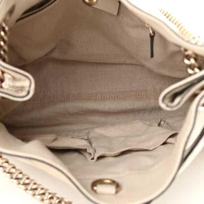 Gucci Pebbled Calfskin Medium Soho Chain Shoulder Bag Off White 4 of 10