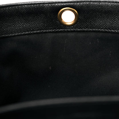 Saint Laurent Pebbled Lambskin Chevron Monogram Small Nolita Black 12 of 15