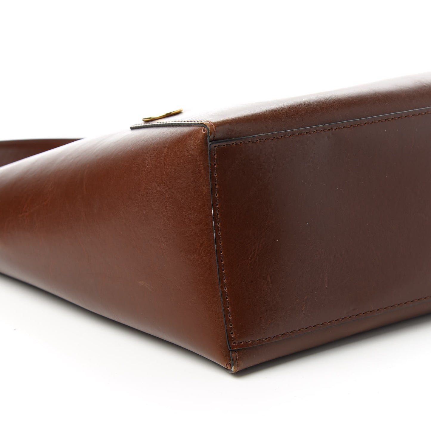 Eco Alter Nappa Studded Large Bucket Bag Cognac