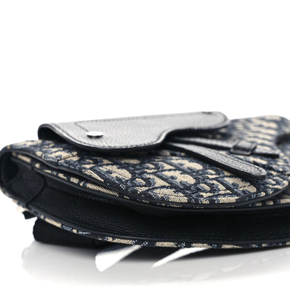 Christian Dior Oblique Mens Mini Saddle Bag Blue 9 of 10