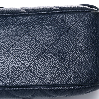 Chanel Caviar Quilted Jumbo Double Flap Navy Blue 20 of 25