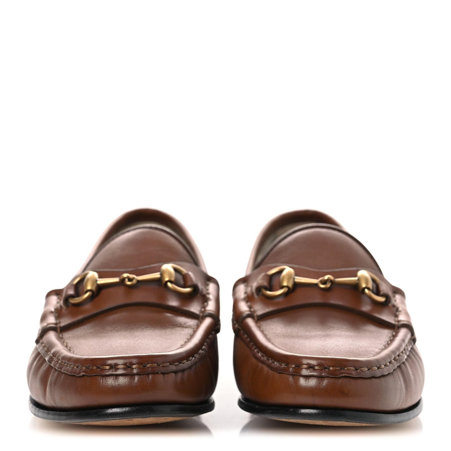 Betis Glamour Calfskin Womens 1953 Horsebit Loafers 35.5 Brown Sugar