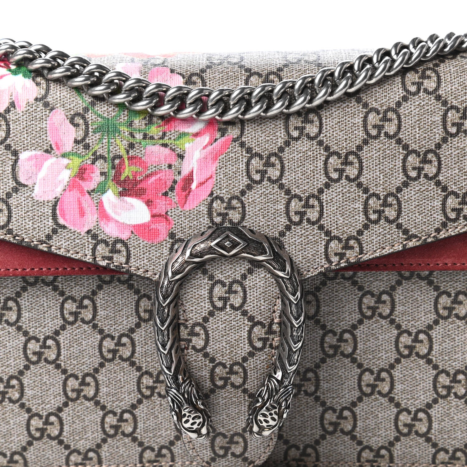 Gucci GG Supreme Monogram Blooms Small Dionysus Shoulder Bag Beige Multicolor Dry Rose 10 of 10