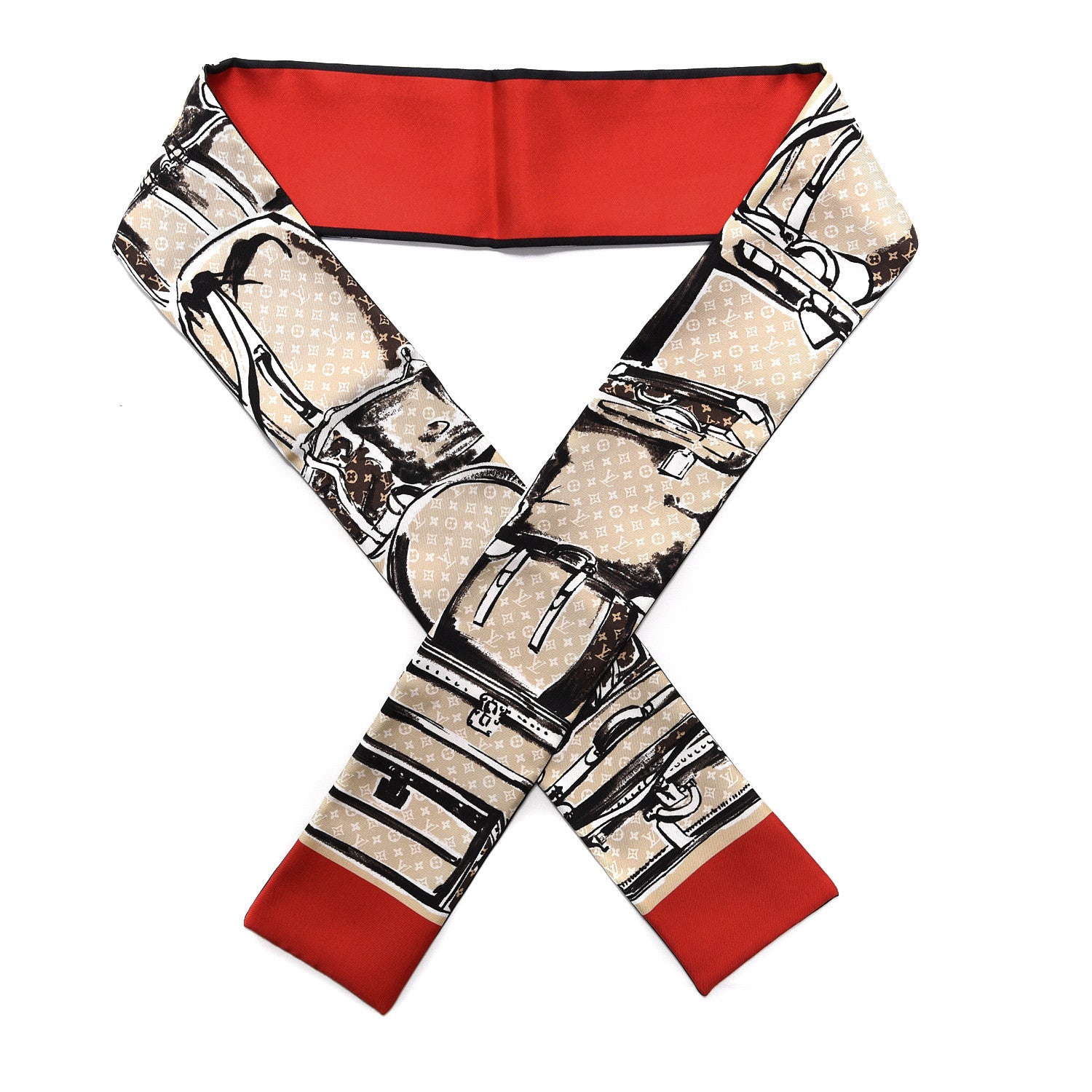 Louis Vuitton Silk Monogram Trunks Bandeau Brown 1 of 3