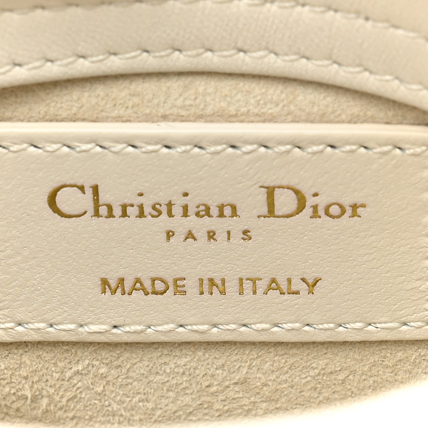 Lambskin Cannage Micro Lady Dior White