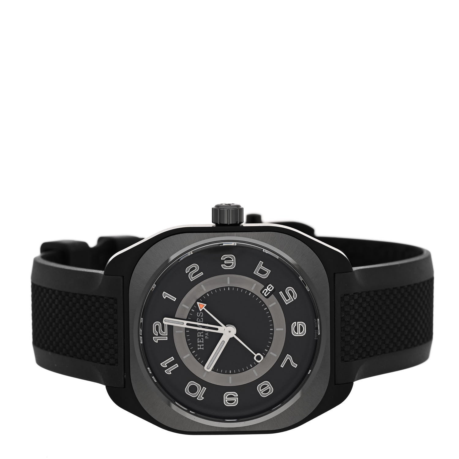 Hermes Graphene Nickel Rubber 39mm H08 Automatic Watch Noir 2 of 5