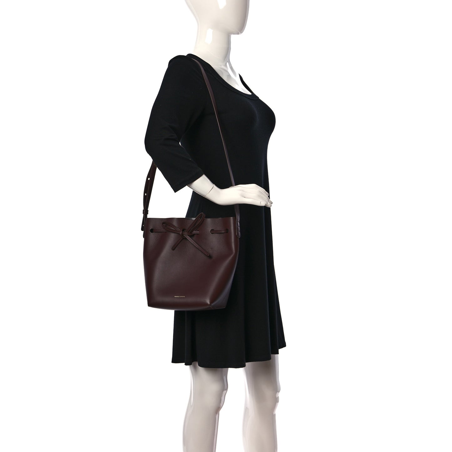 Calfskin Mini Bucket Bag Burgundy