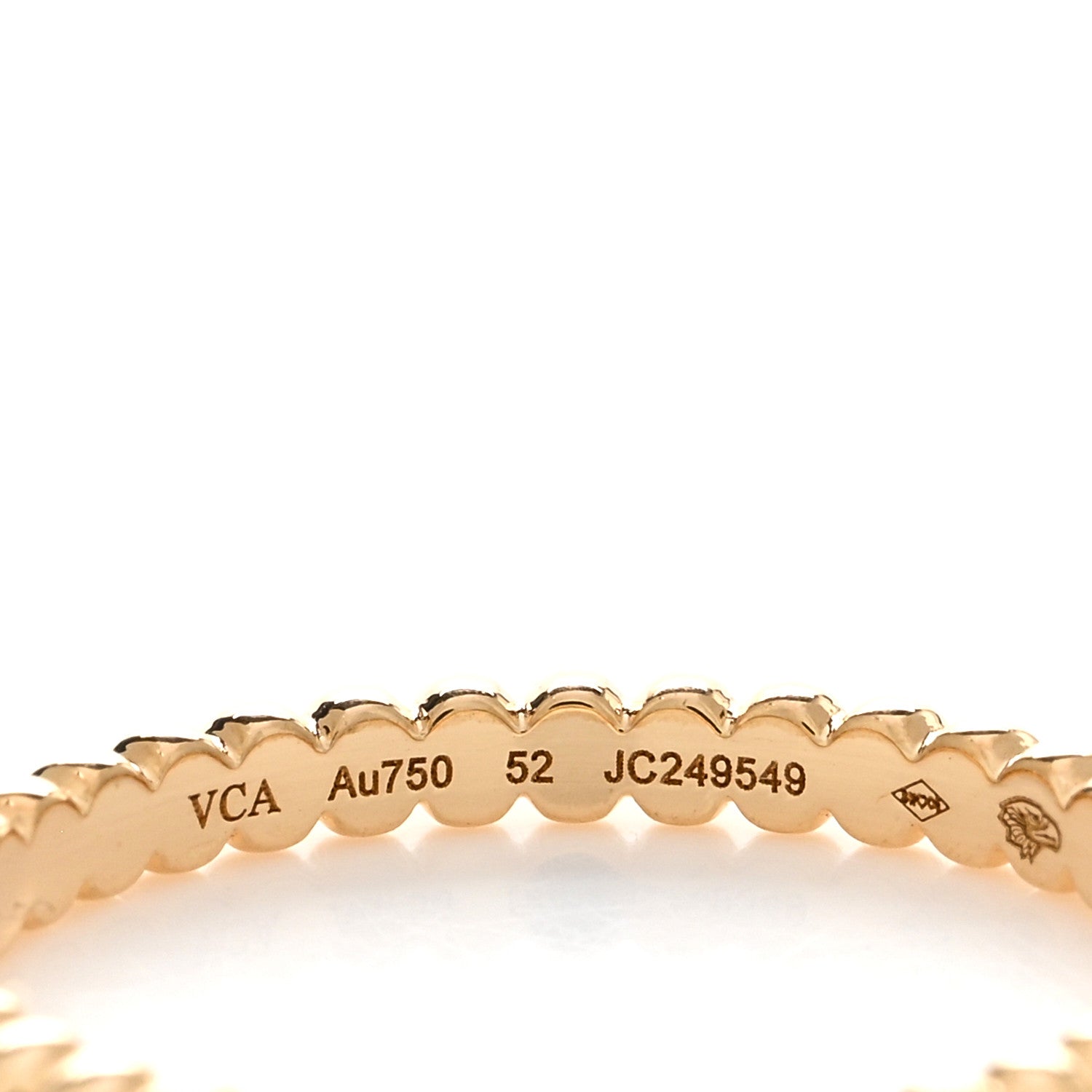 Van Cleef & Arpels 18K Yellow Gold Small Perlee Ring 52 6 4 of 5
