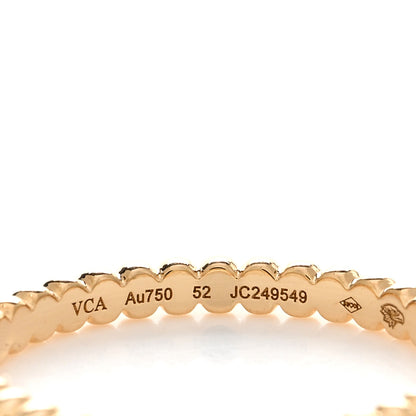 Van Cleef & Arpels 18K Yellow Gold Small Perlee Ring 52 6 4 of 5