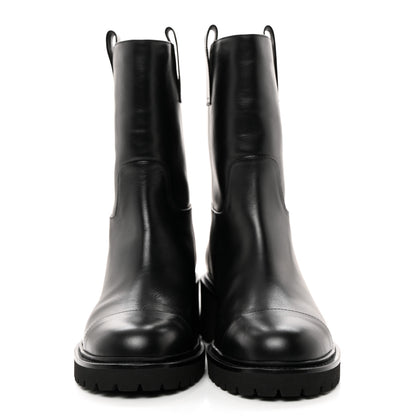 Chanel Calfskin CC Ankle Boots 38 Black 2 of 8
