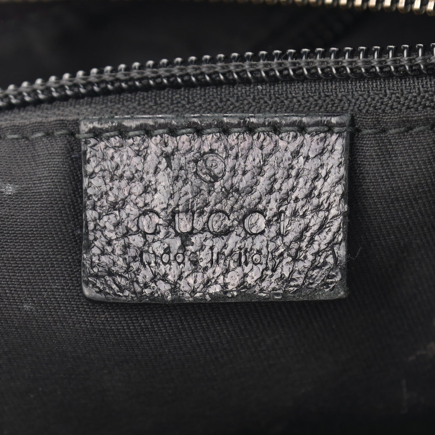 Gucci Monogram Web Medium Half Moon Hobo Black 6 of 11