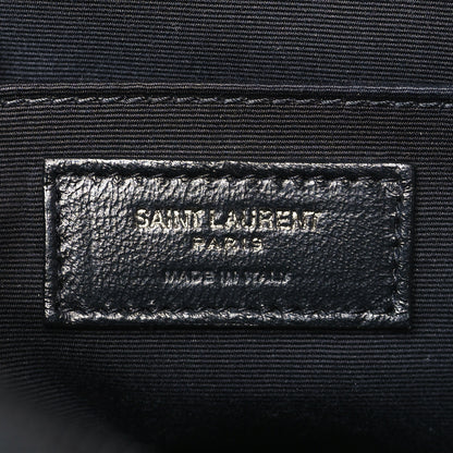 Saint Laurent Grain De Poudre Medium Classic Monogram Multicolor Graphic Print Lou Camera Bag Black 6 of 9
