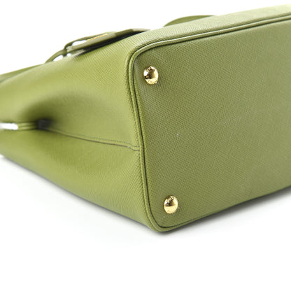 Prada Saffiano Cuir Small Double Bag Edera Anice 6 of 10