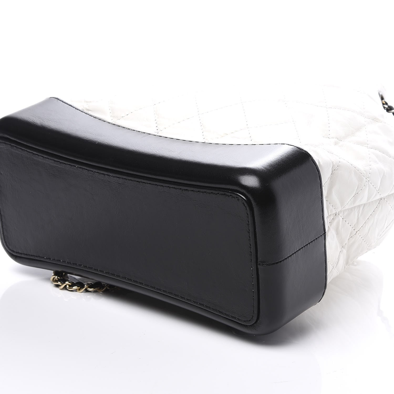 Chanel Aged Calfskin Quilted Gabrielle Backpack Black White 6 of 9