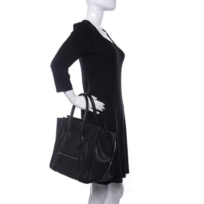 Celine Smooth Calfskin Mini Luggage Black 2 of 9