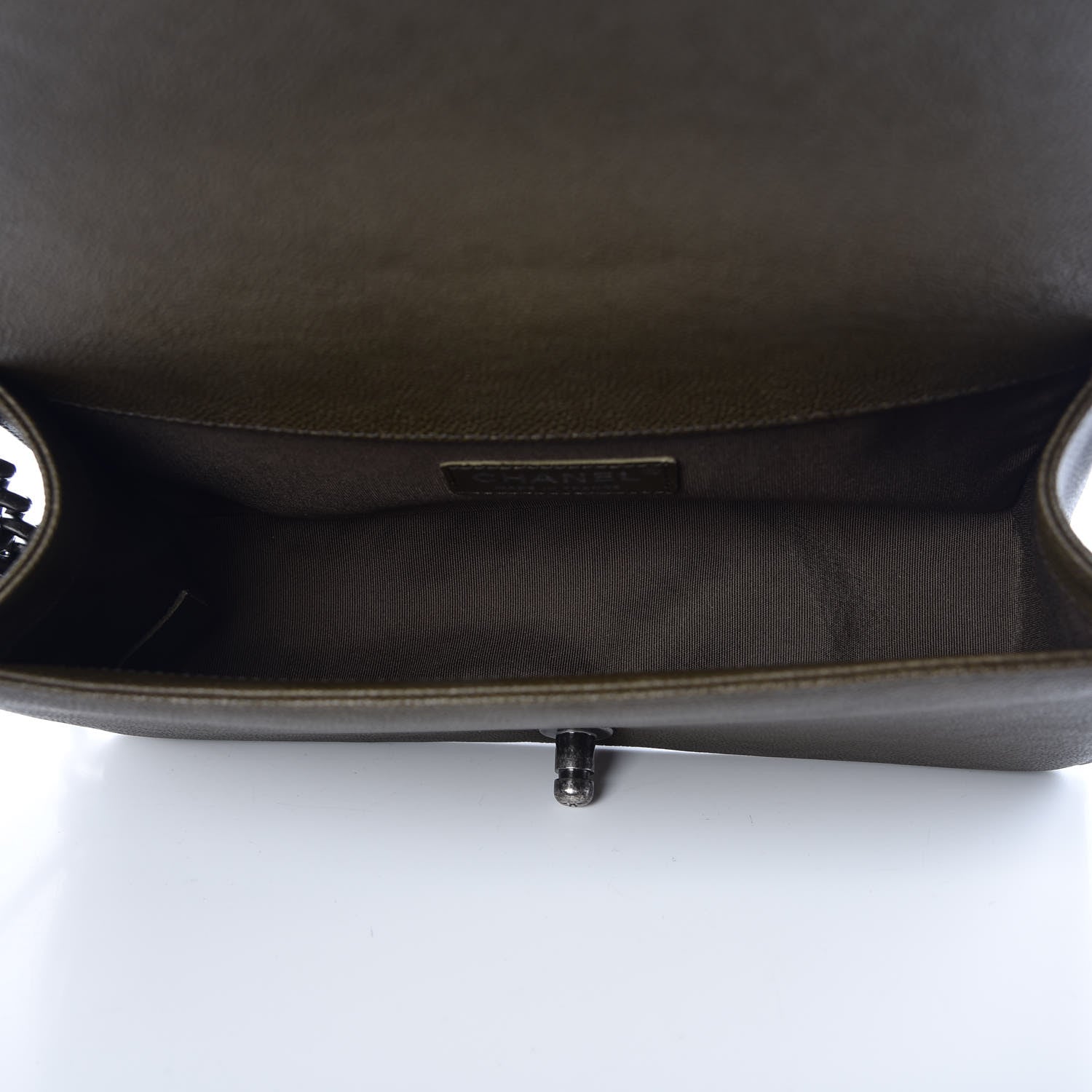 Chanel Caviar Quilted Medium Boy Flap Khaki 5 of 9