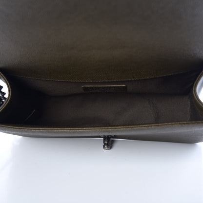 Chanel Caviar Quilted Medium Boy Flap Khaki 5 of 9