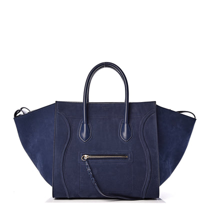 Celine Nubuck Calfskin Medium Phantom Luggage Navy Blue 1 of 13