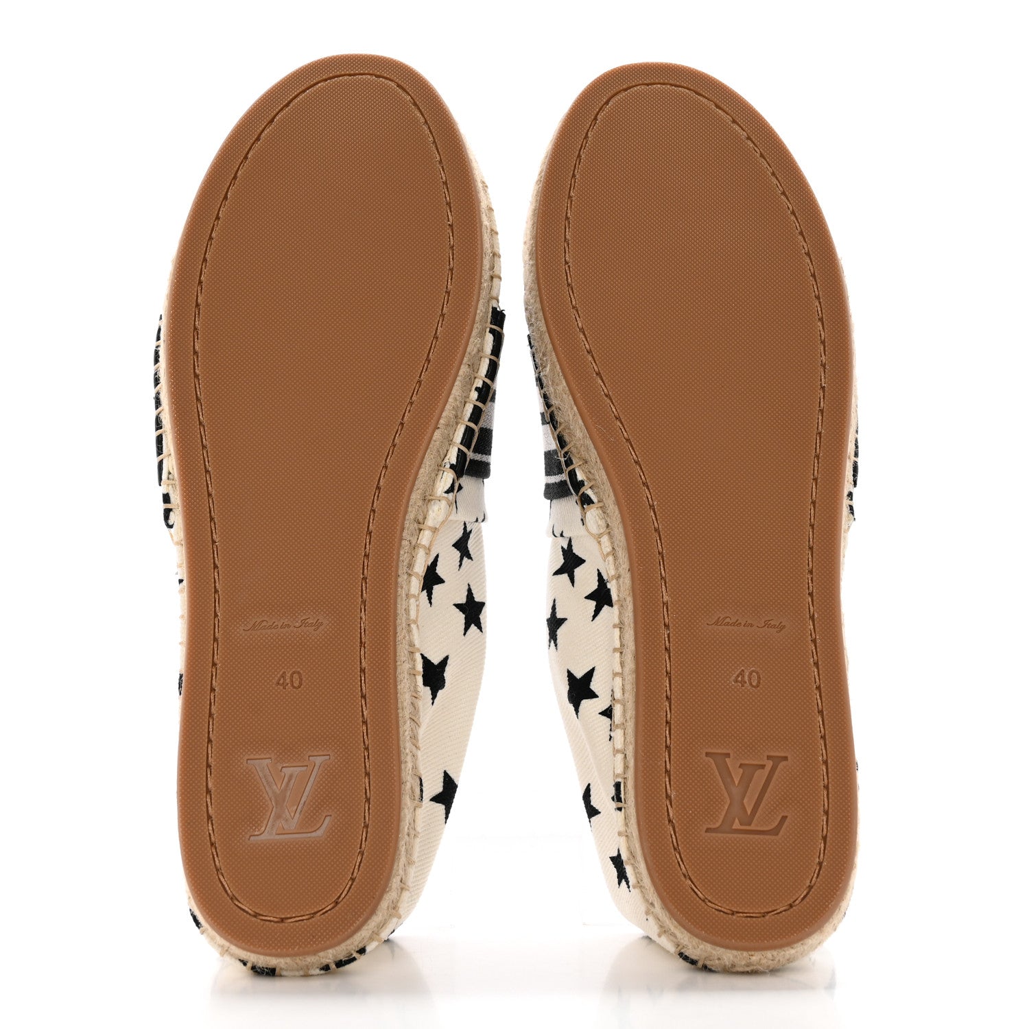 Louis Vuitton Starboard Espadrille Flats 40 White Black 5 of 10