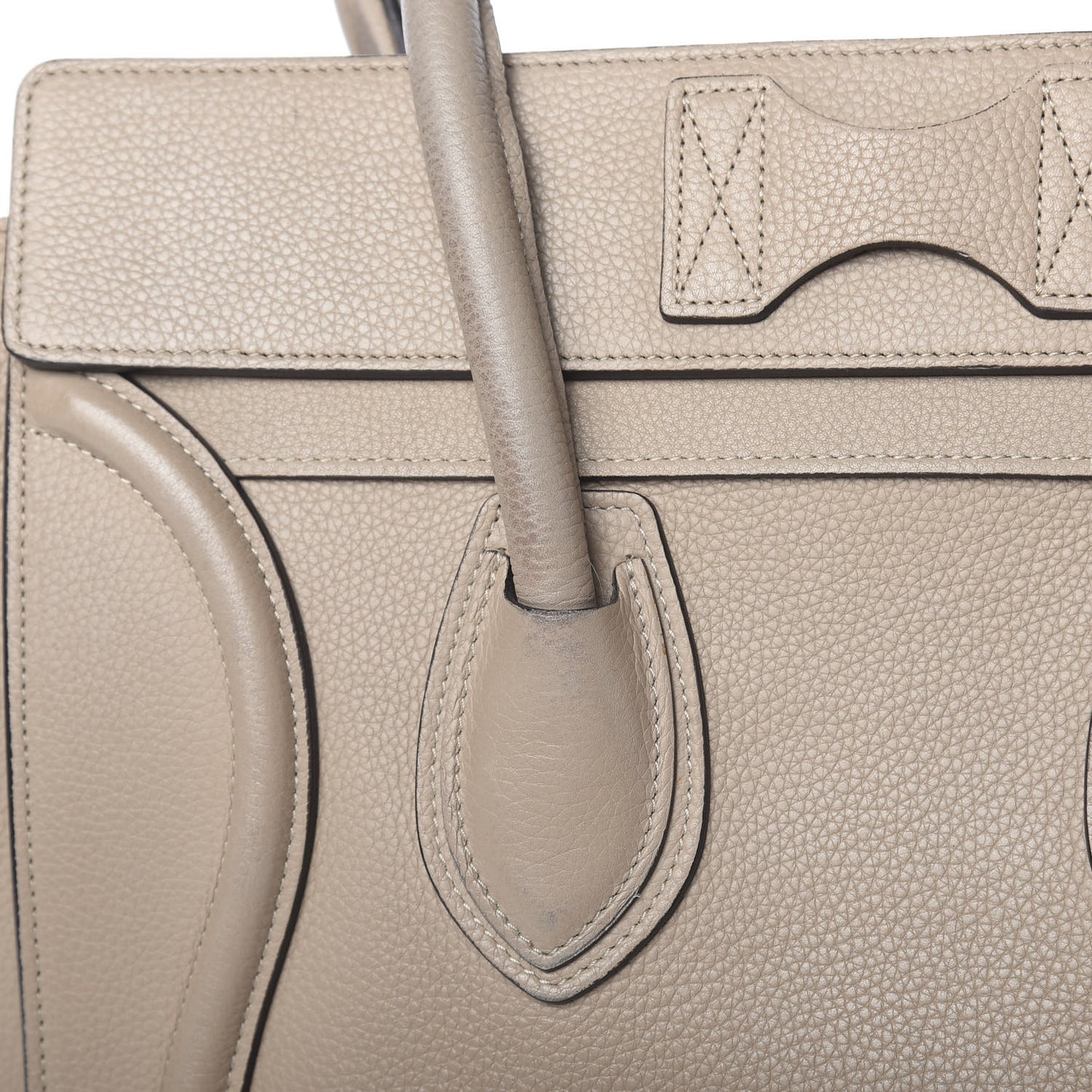 Drummed Calfskin Mini Luggage Dune