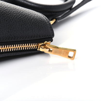 Prada Vitello Daino Side Zip Tote Black 19 of 25