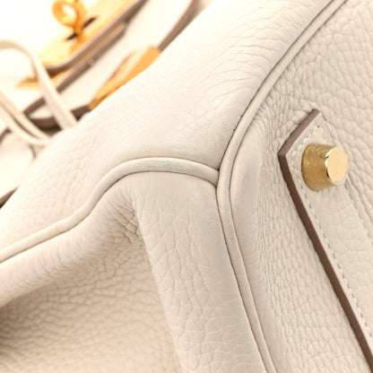 Hermes Taurillon Clemence Birkin 35 Craie 11 of 13